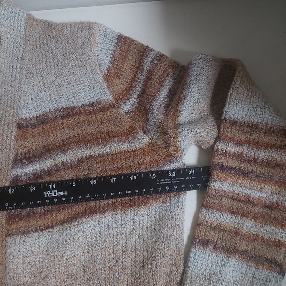 Natural Reflections Tan Brown Cardigan Knit‎ Sweater Wool Blend Size M - Picture 3 of 10